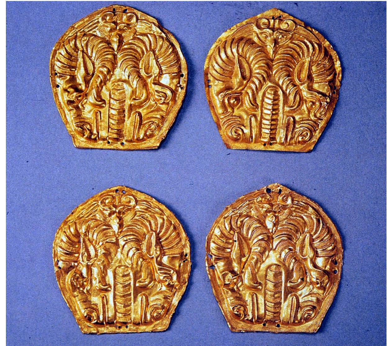 Figure 21. Tomb of Nanyue King gold decoration. Guangzhou. Gold decoration. Source: Huang Guangnan, Artifacts in the Nan Yue King’s Tomb of Western Han Dynasty (Taipei: National Palace Museum, 1998), 83. 