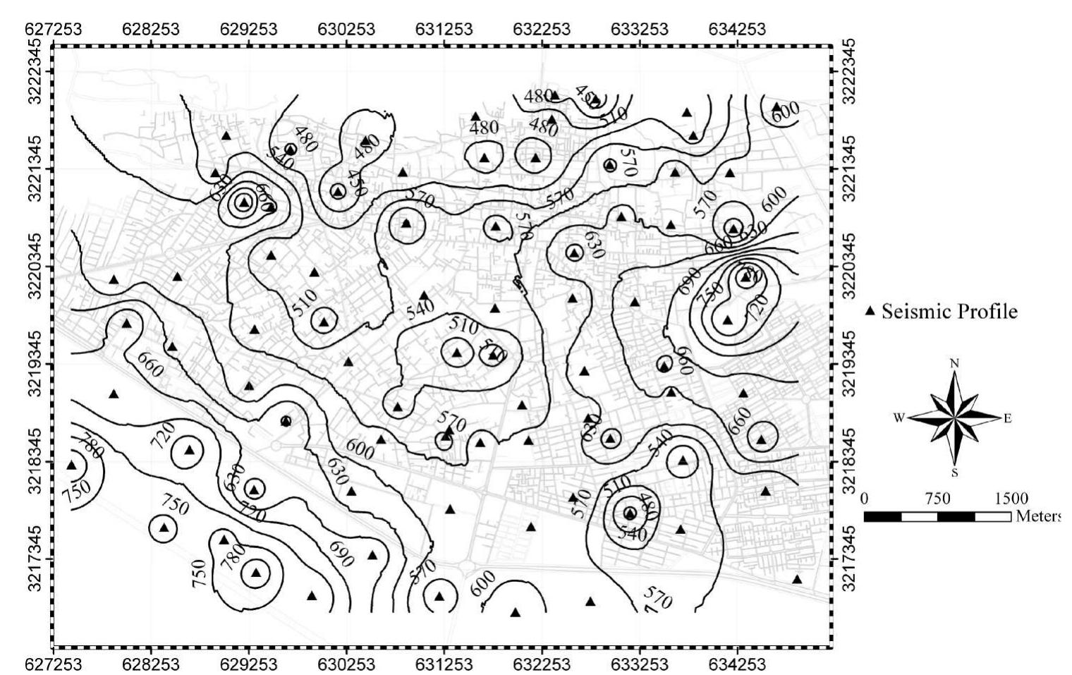 Average shear wave velocity up to depth of 30 m. table 4 spt