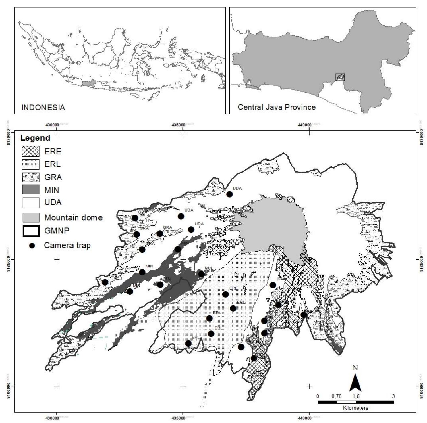 Mount Merapi Eruption Location S 1. situation map of gunung merapi national park,
