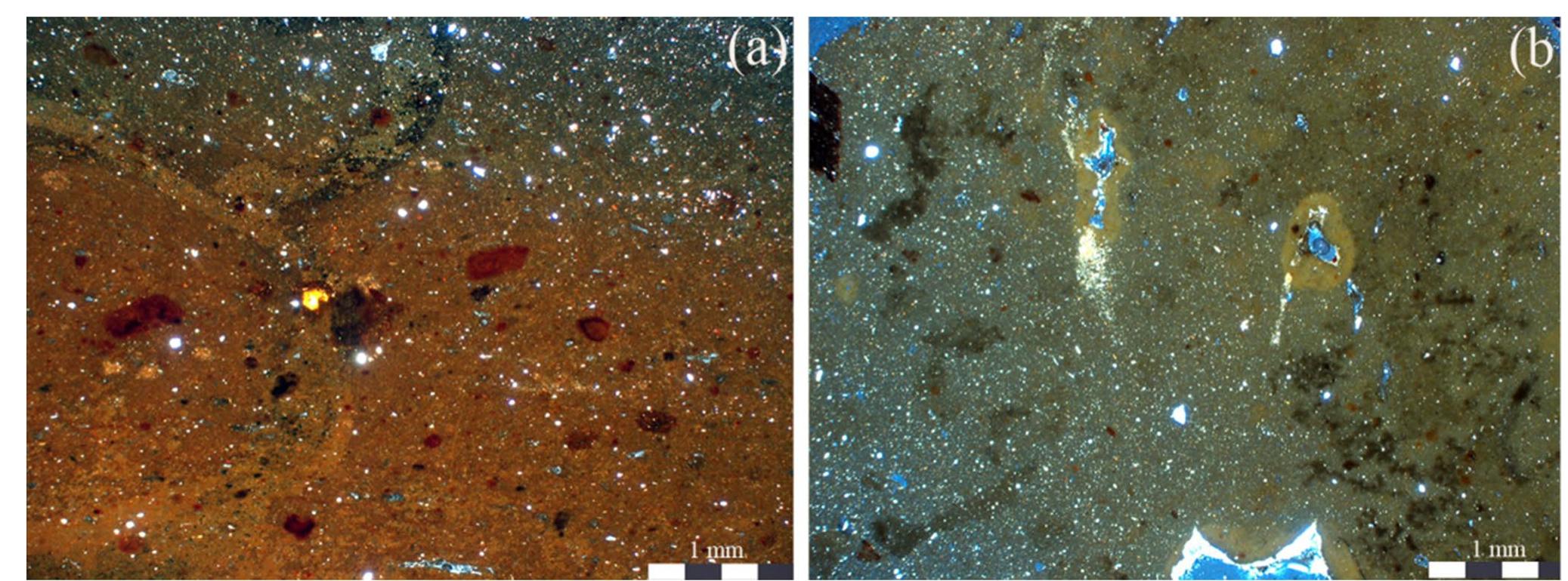 Fig.9 Photomicrographs of fabric group H: a H12-28 and b H12-43. All are taken in XP 