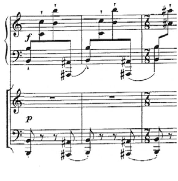 Example 22: organized cluster of notes: two-note example, 1“