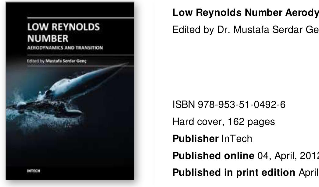 (PDF) Low Reynolds Number Aerodynamics and Transition