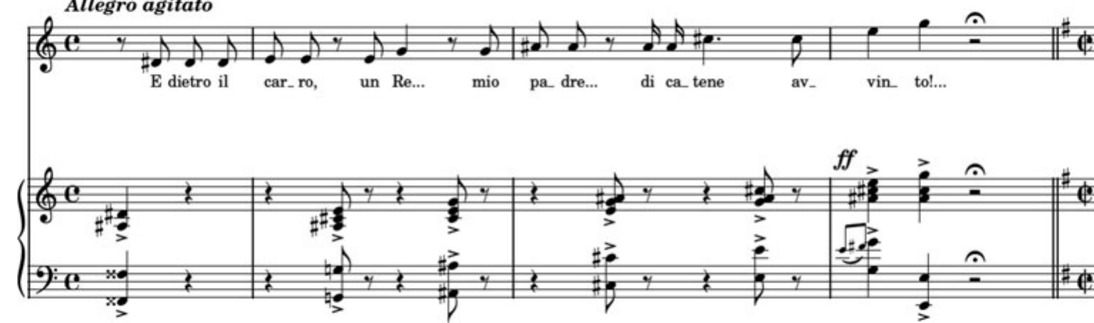 Example 4. Verdi, Aida, ‘Ritorna vincitor’, Act | scene |. 