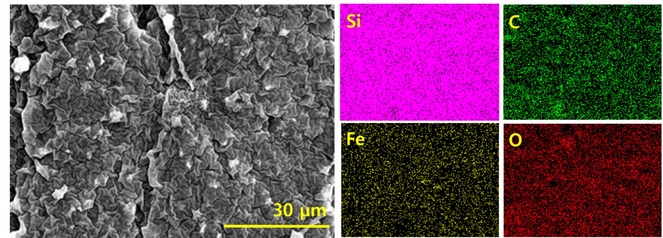 Sem and element maps of different elements in hybrid