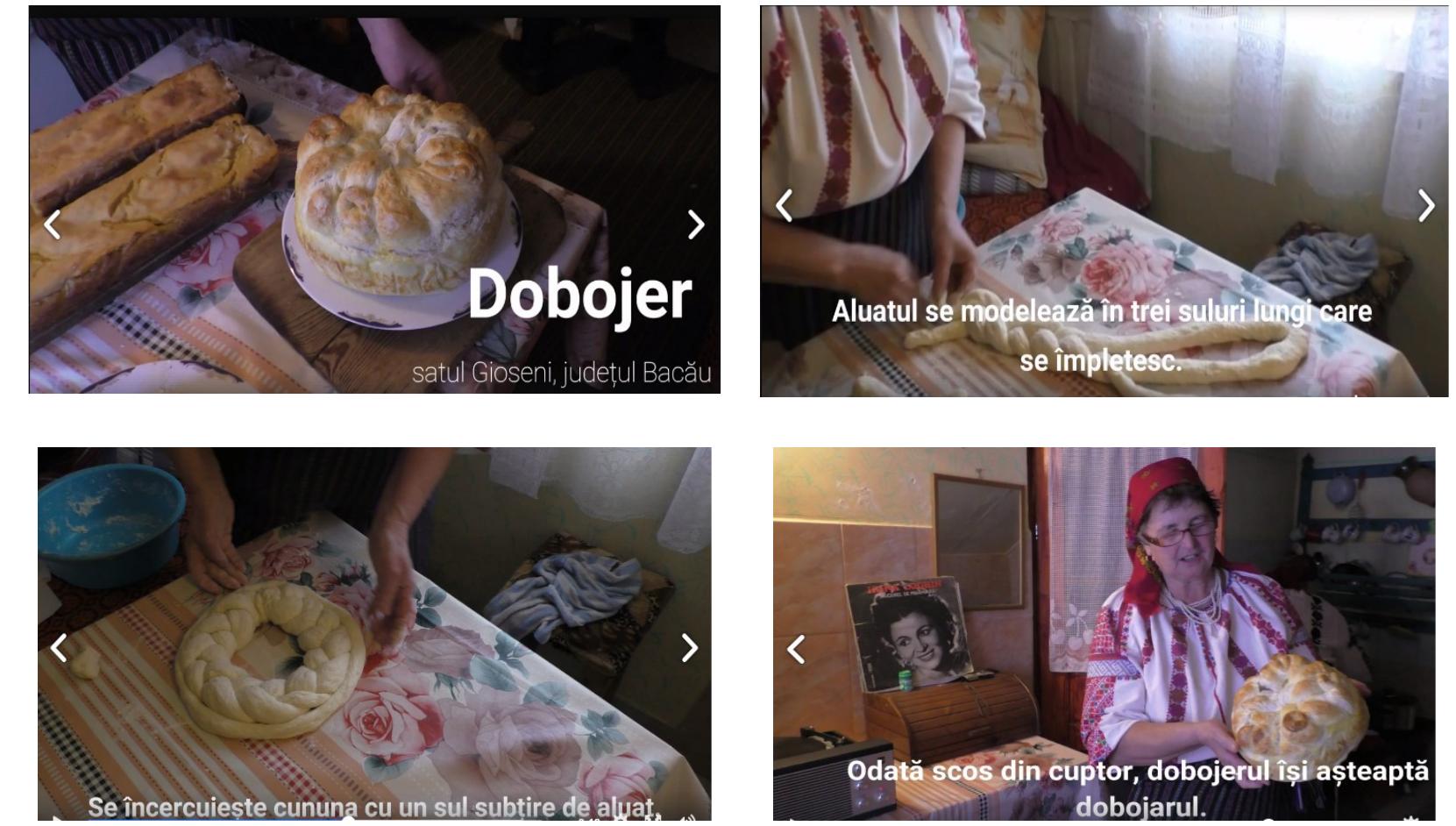 Figure 1. Dobojer “shaped bread” — Gioseni village, Bacau count (Source: https://www.facebook.com/ecultfood/? fref=ts)  2.2. Content digitization methodology  The project transfers the latest achievements in the field of geolinguistics (Sprachatlas des Dolomitenladinischen und angrenzender Dialekte’*, Atlas linguistique audiovisuel du Valais romand’’, Atlas lingvistic audiovizual al Bucovinei'*) into the research of immaterial patrimony. At the same time, it capitalizes on the experience of the digitization team, who has worked on highly complex projects such as the computerization of the Dictionarul Tezaur al Limbii Romane and Noul Atlas al Limbii Romane. Moldova si Bucovina, and of the team responsible with the collection, research and organization of immaterial heritage elements that have already completed complex activities of collecting and researching the cultural and linguistic heritage of the region of Moldavia.  The interface for the linguistic resource supporting the Atlas will be developed based on the interoperability of ‘operating systems and Internet browsing programs. Data will be accessed from  fA = Lf. 2 NA oc ao. Lf. a Le 
