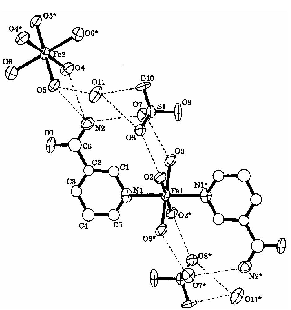 (PDF) Structural features of a new [Fe(nicotinamide)2(H2O)4]·[Fe(H2O)6 ...