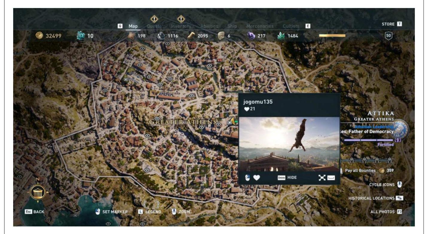 In-game map (assassin’s creed odyssey, 2018). screenshot by