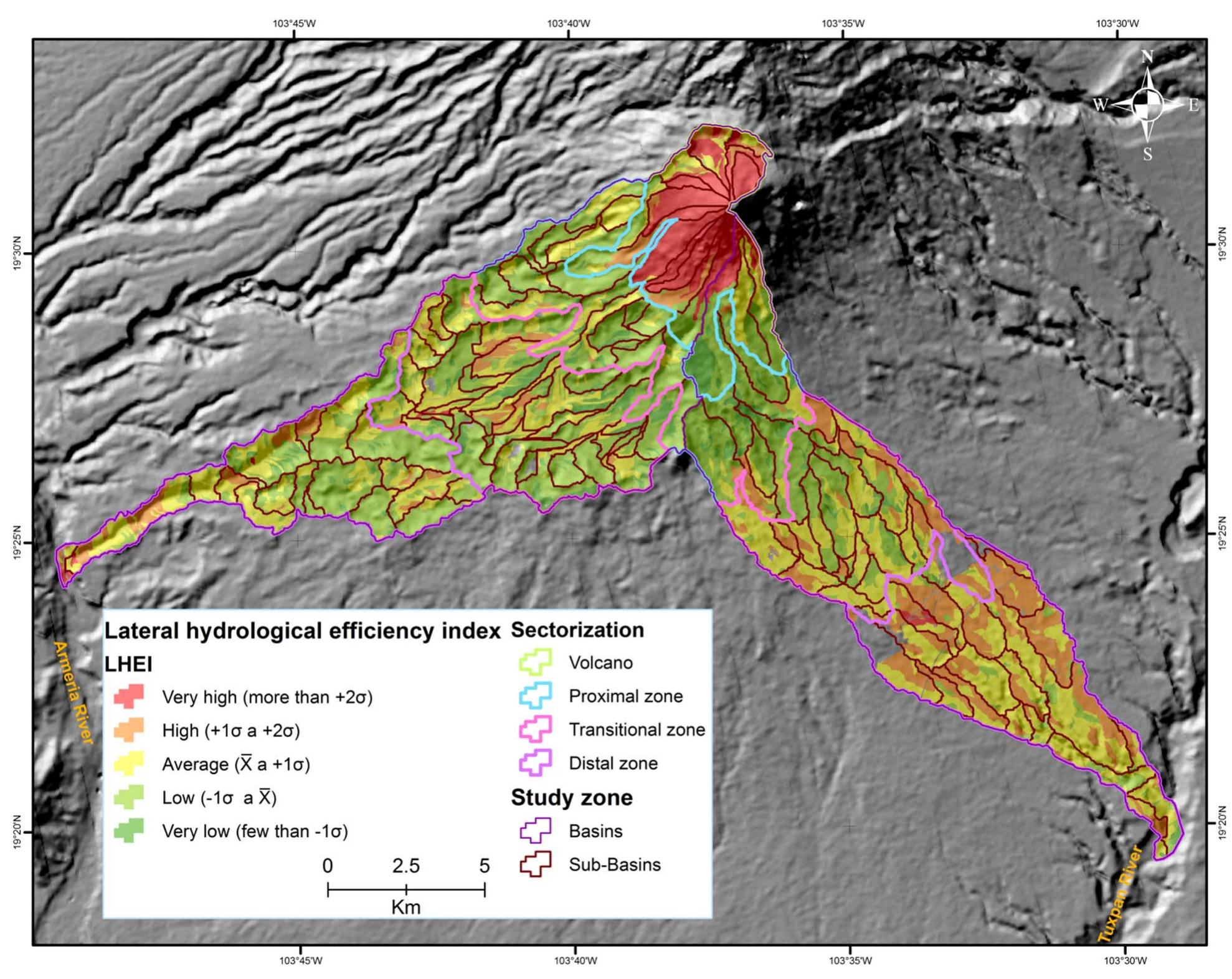 Fig. 16. Spatial distribution of LHEI. 