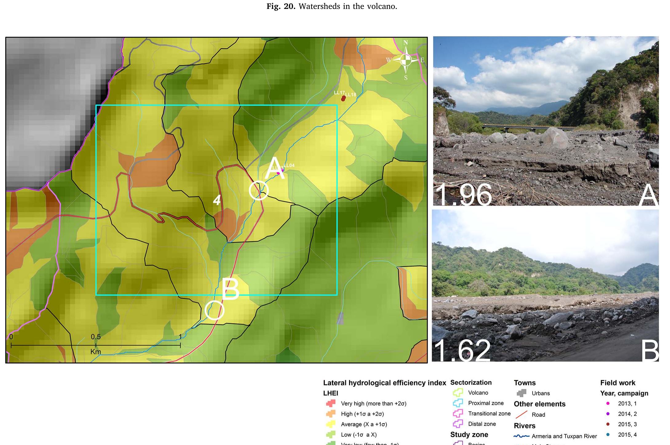Fig. 21. Basins in the TR to La Lumbre Basin. 