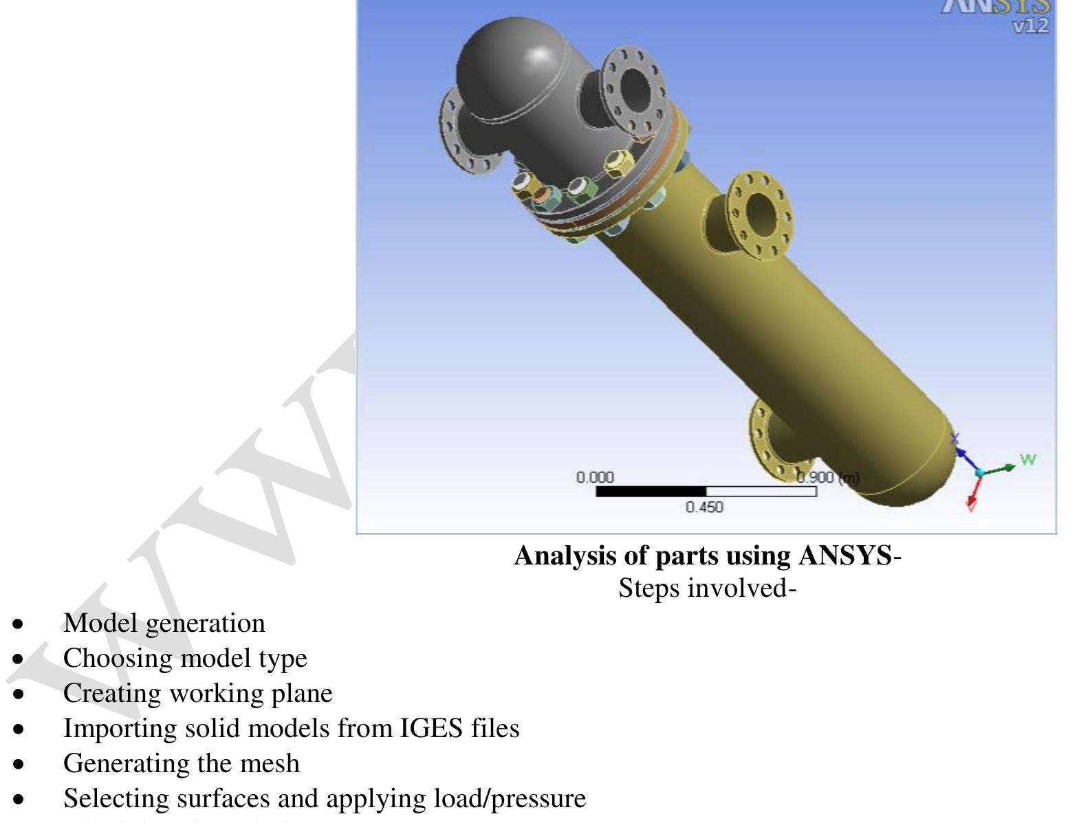Figure 4 - Design and thermal analysis of shell and tube