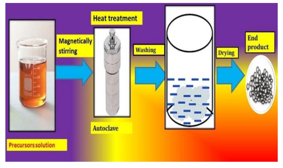 Schematic diagram of hydrothermal synthesis