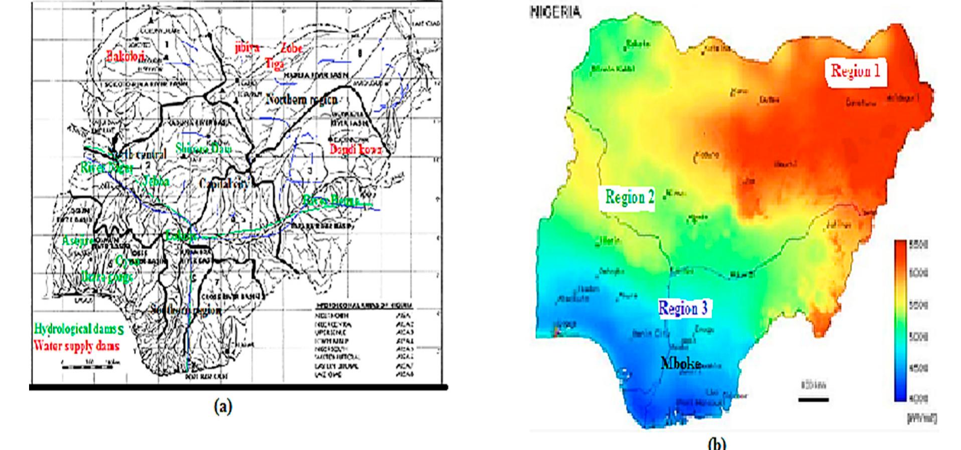 Nigeria Rivers Map of nigeria. (a) hydrological river basins; (b) solar