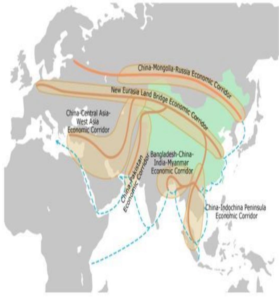 The belt and road initiative: six economic corridors