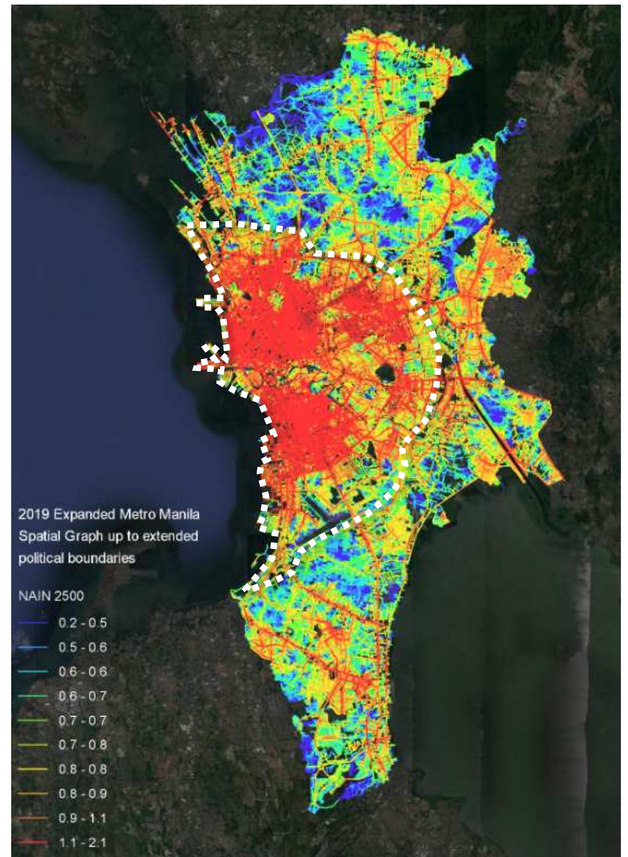 Map Extent Spatial 2019 spatial graph of metro manila expanded: nain 2500,