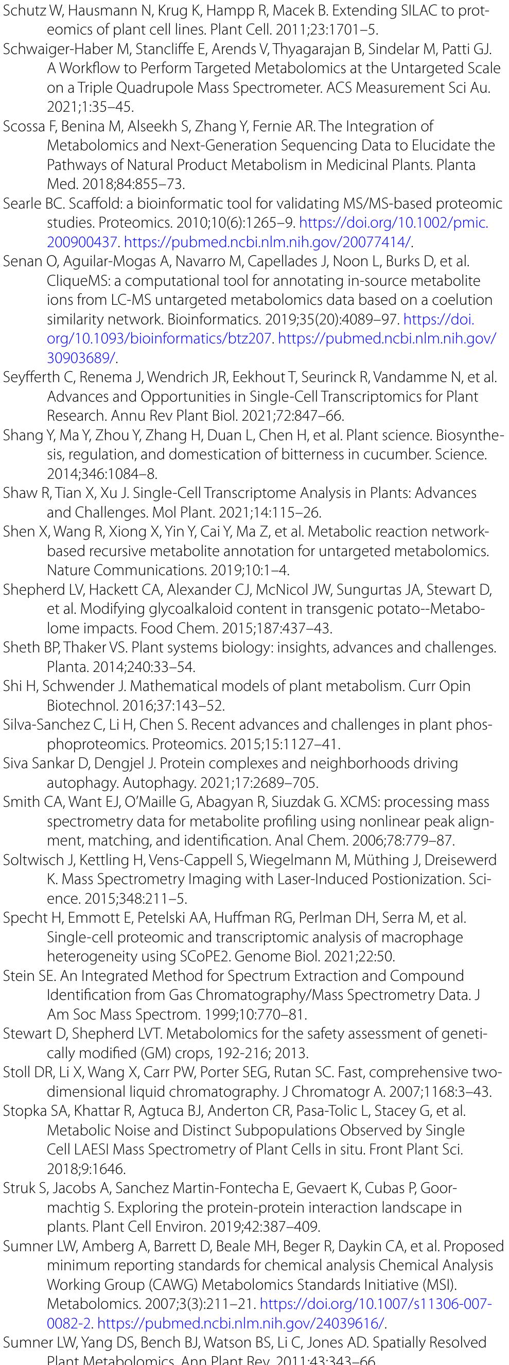 (PDF) Recent advances in proteomics and metabolomics in plants