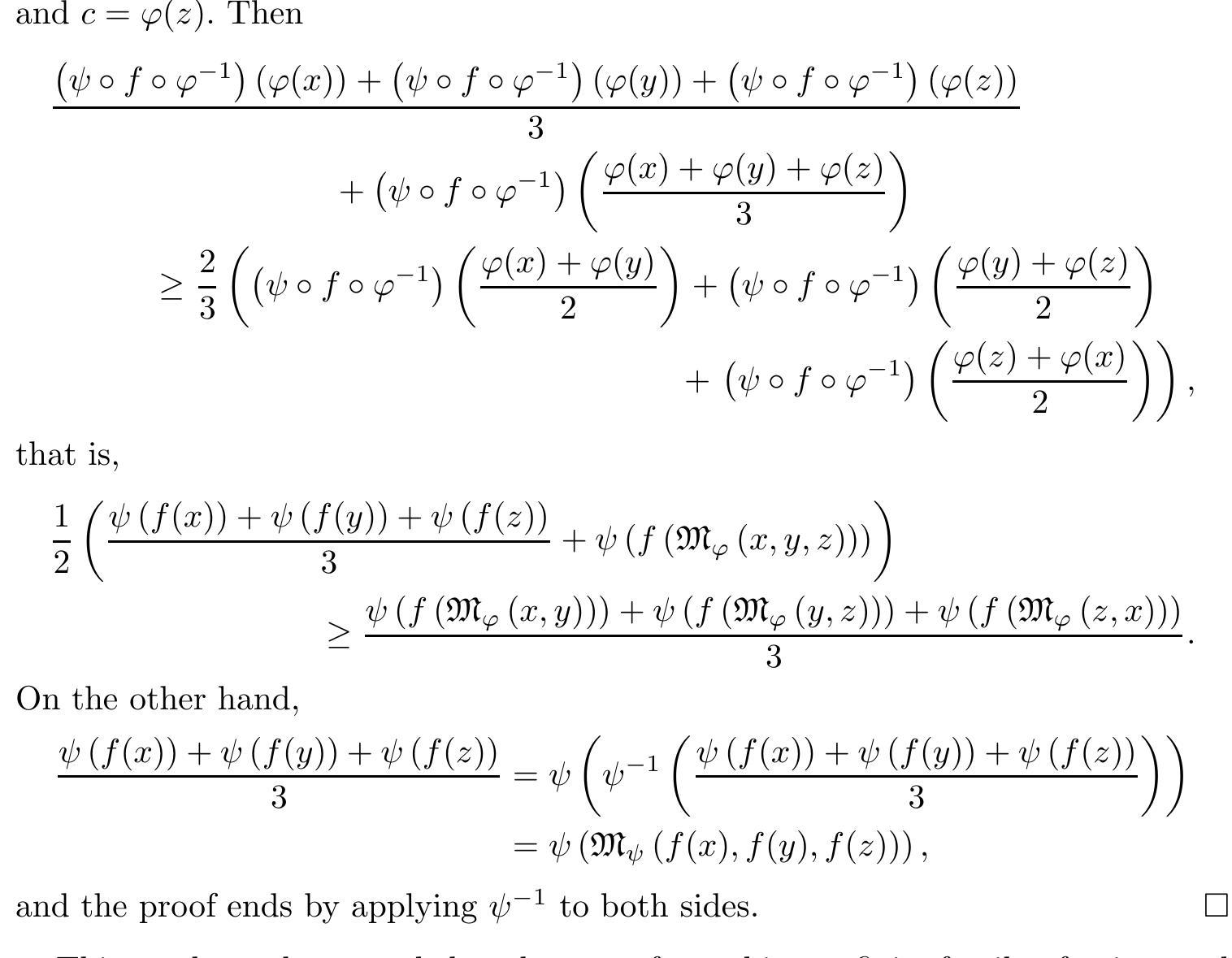 The inequality works in the reverse sense if the function W is strictly decreasing. 