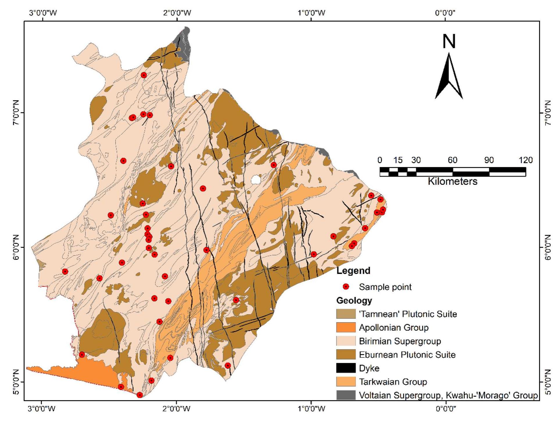 Geology map of the study area