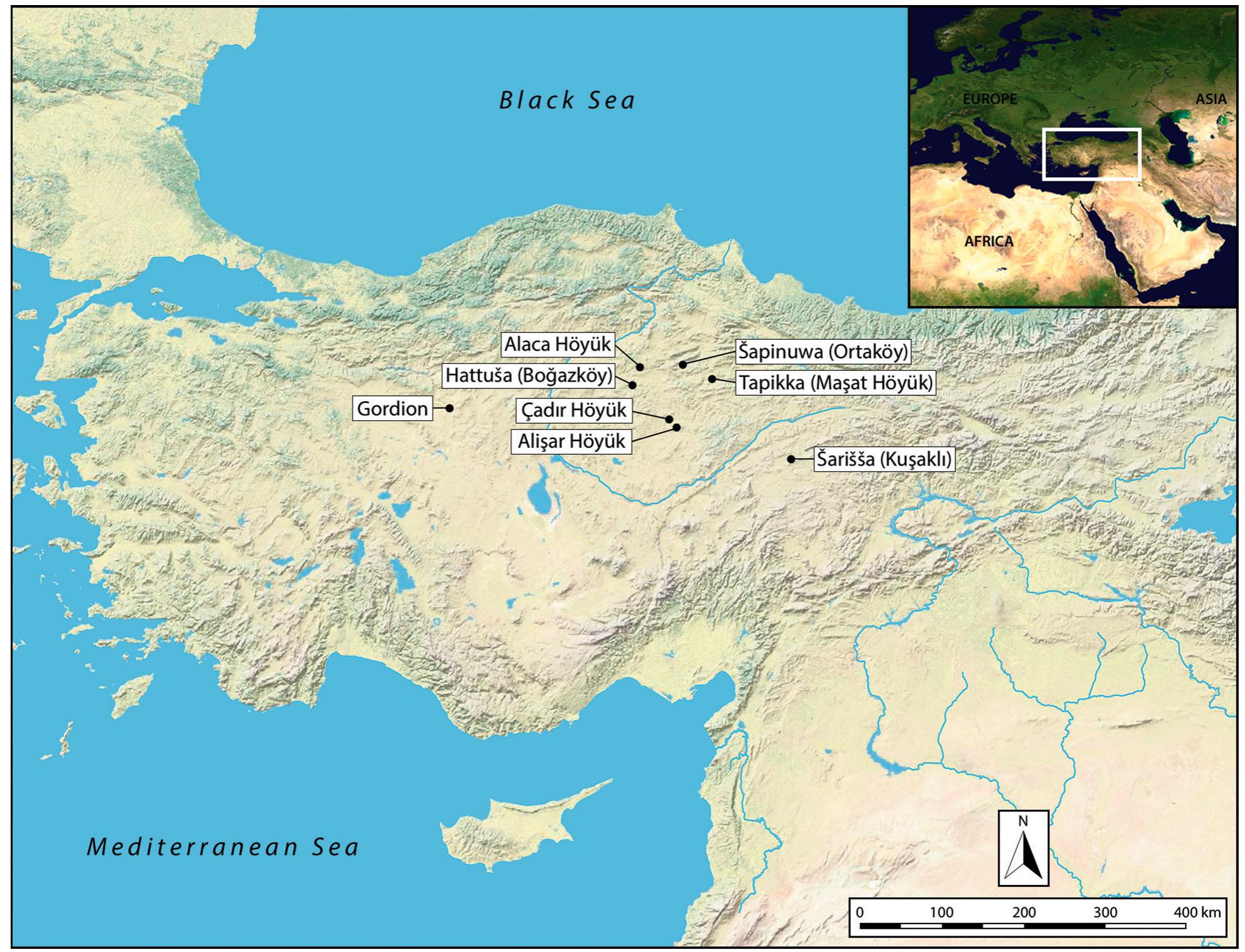 Figure 1. Map of sites discussed in the text. 