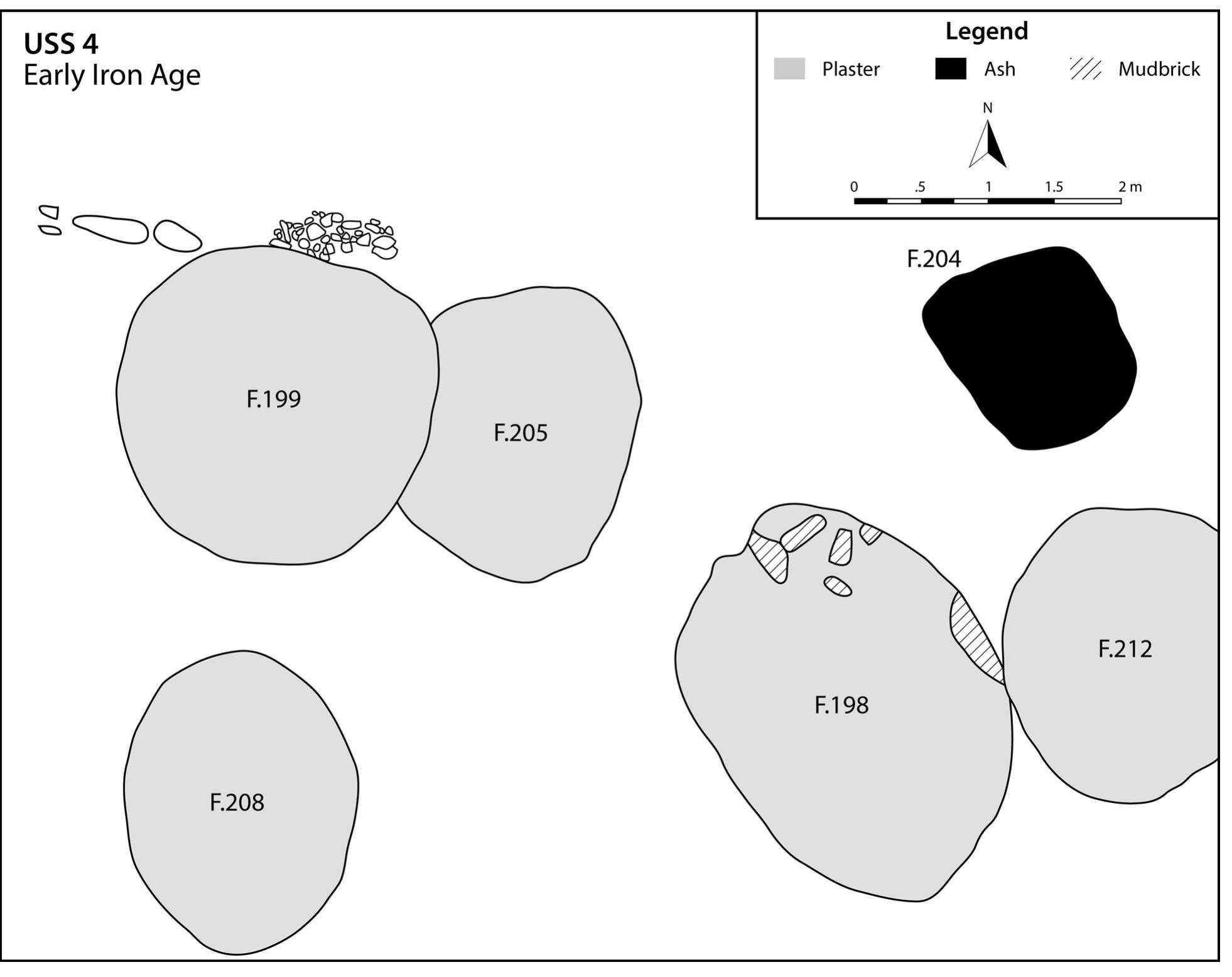 Figure 6. Earliest Early Iron Age plan in USS 4. 