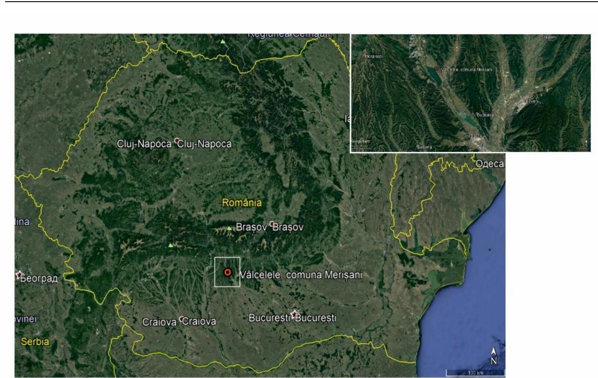 Radiocarbon Data Acquired in 2021 for Archaeological Researches Made under the Aegis of Brukenthal National Museum  Map 1. Valcelele, Merisani commune, Arges county, Romania 