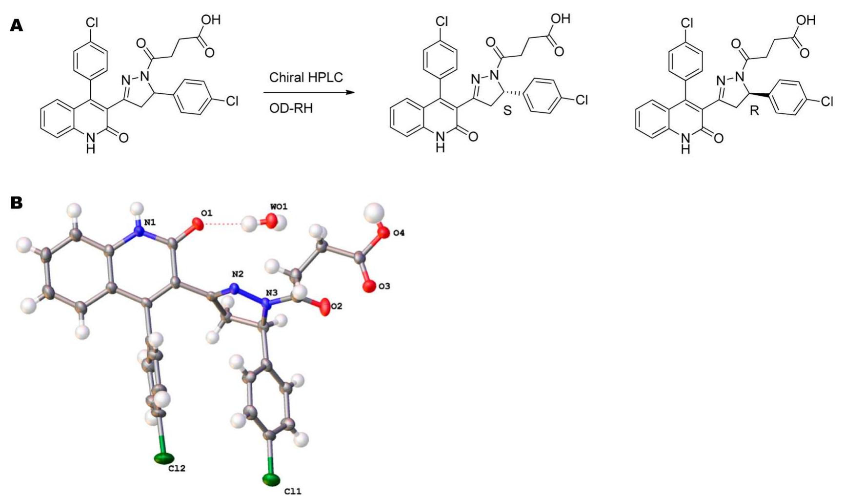 Separation of enantiomers. (a) the enantiomers of the final