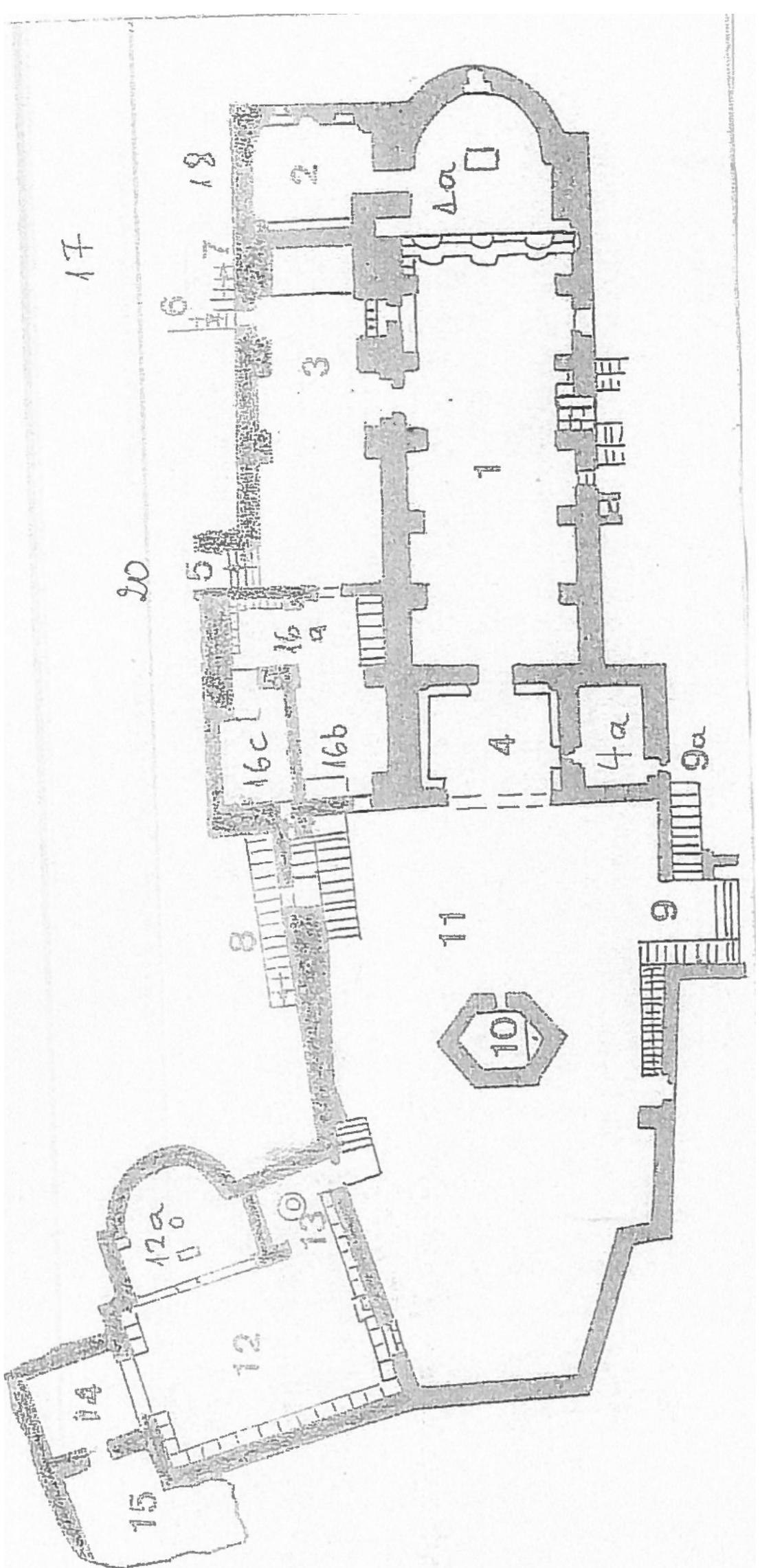 Fig. 6: ground plan of the main churches of Sabas‘ lavra 