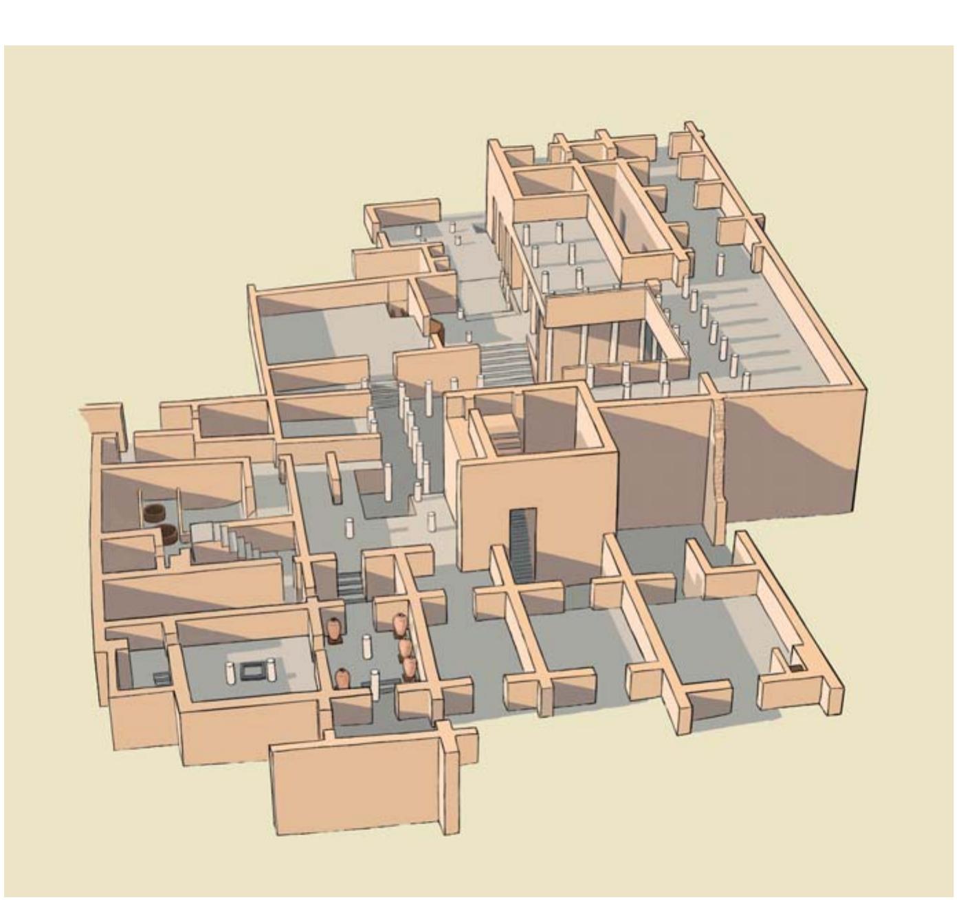 FIGURE 17: Reconstruction of the “burnt palace” in Beycesultan level V (after Lloyd and Mellaart 1965, Fig. A 13; Luwian Studies #0302). 