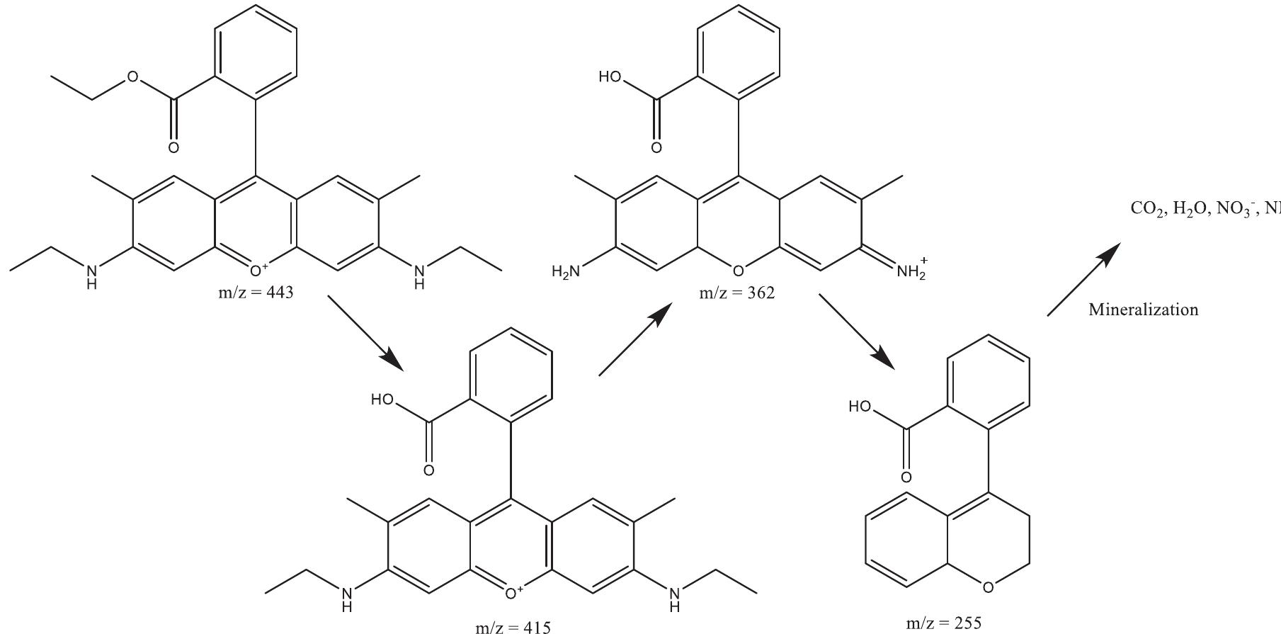 Ph Responsive Rhodamine Proposed transformation pathway of rhodamine 6g in aqueous