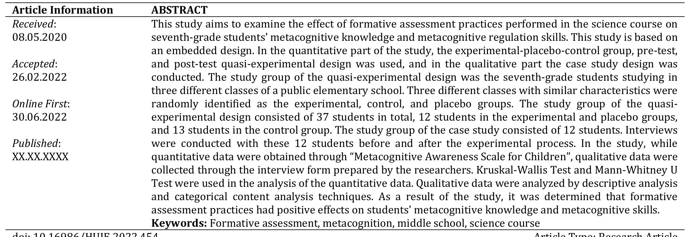 (PDF) The Effects of Formative Assessment Practices in Science ...
