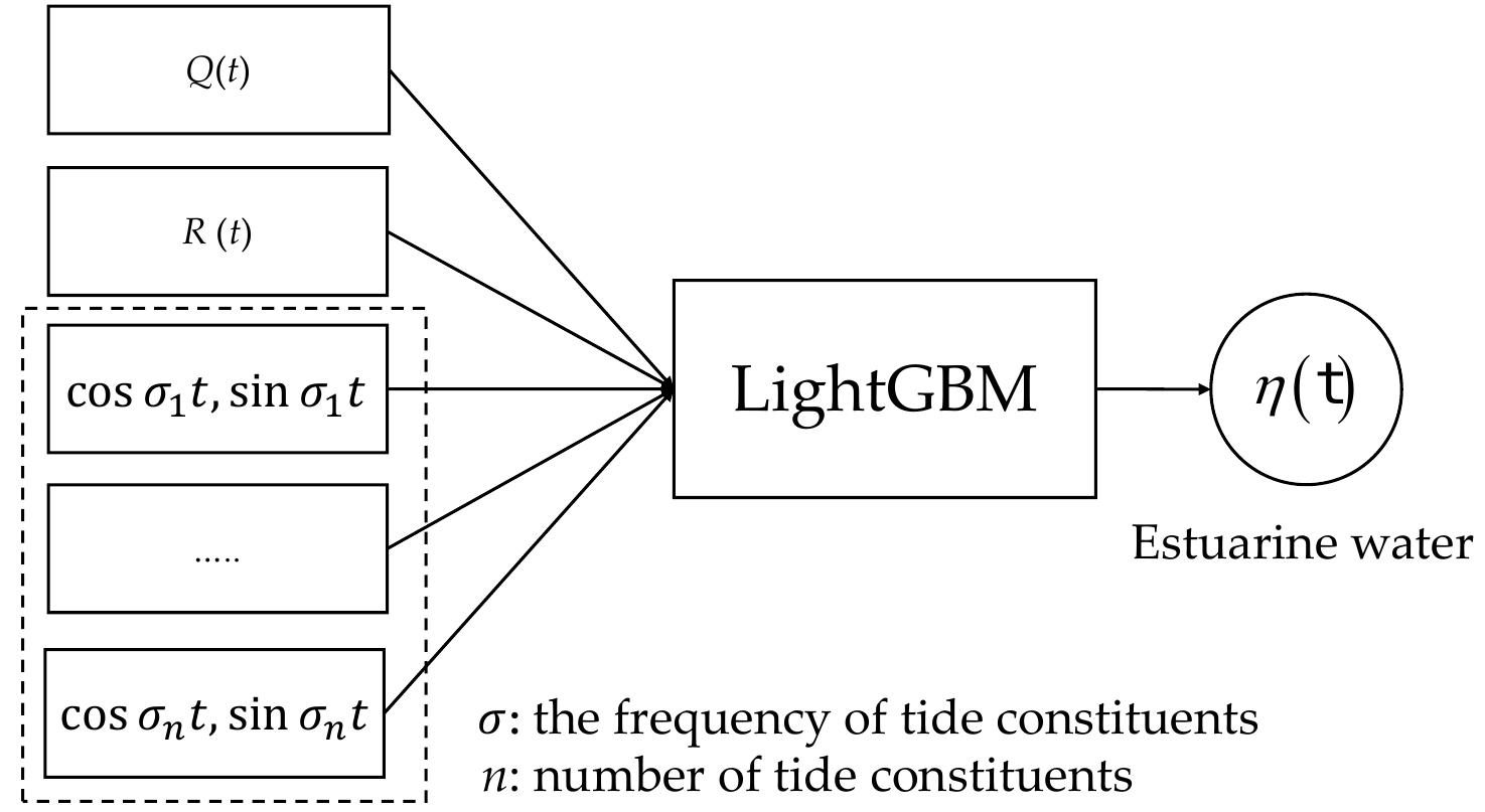 Schematic map of the input and output layers of the lightgbm
