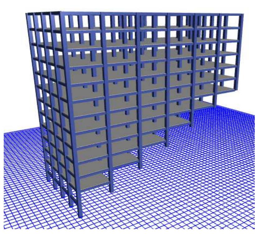 3d view of step back building along 20° slope fig 7: 3d view