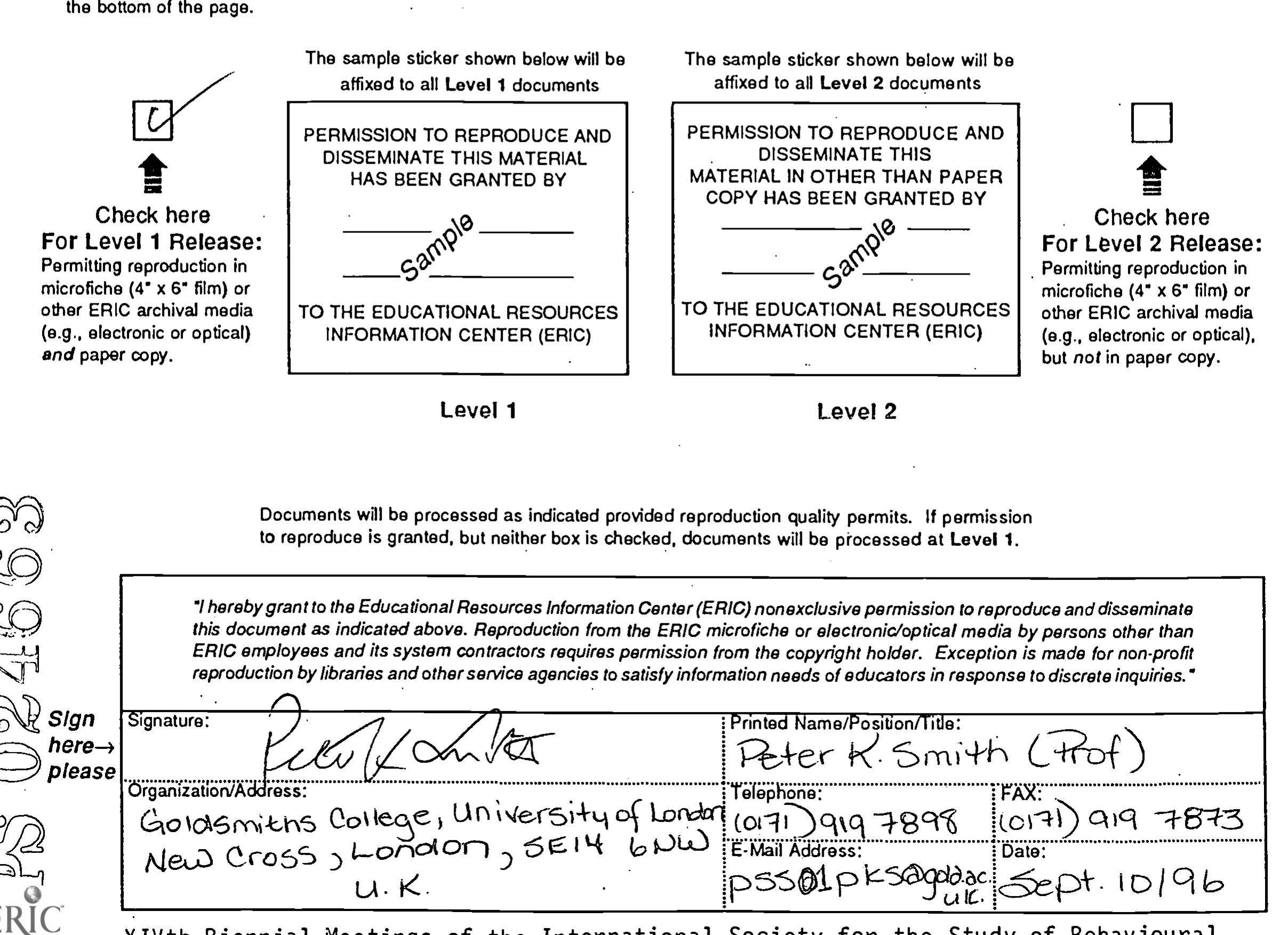 Eric Microfiche Example (PDF) Action against Bullying