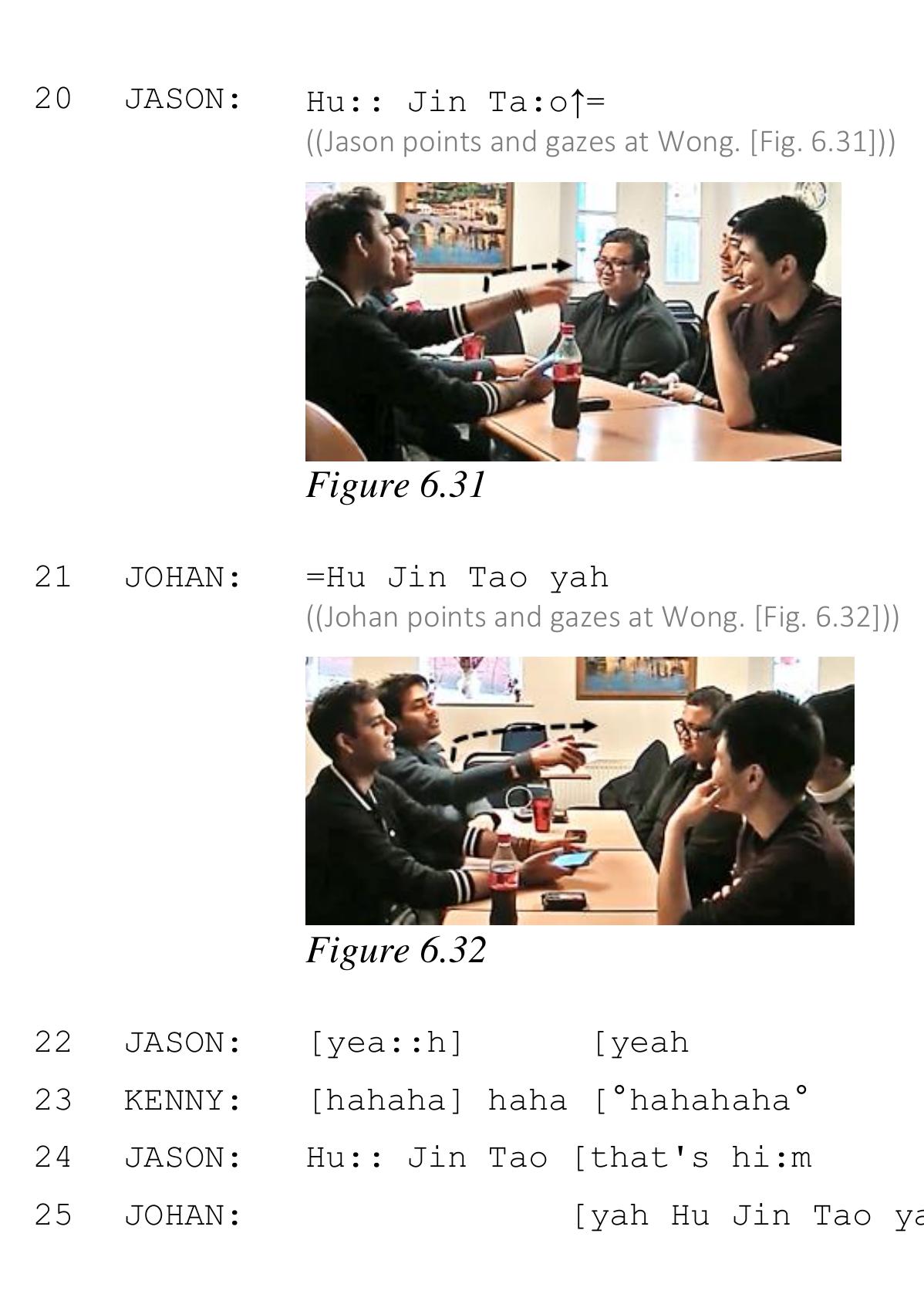 The excerpt begins with Johan telling the other participants that he visited China 