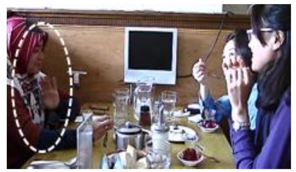 Figure 8.1: Jitters body movement  Figure 8.2: Waves hand and jitters body 