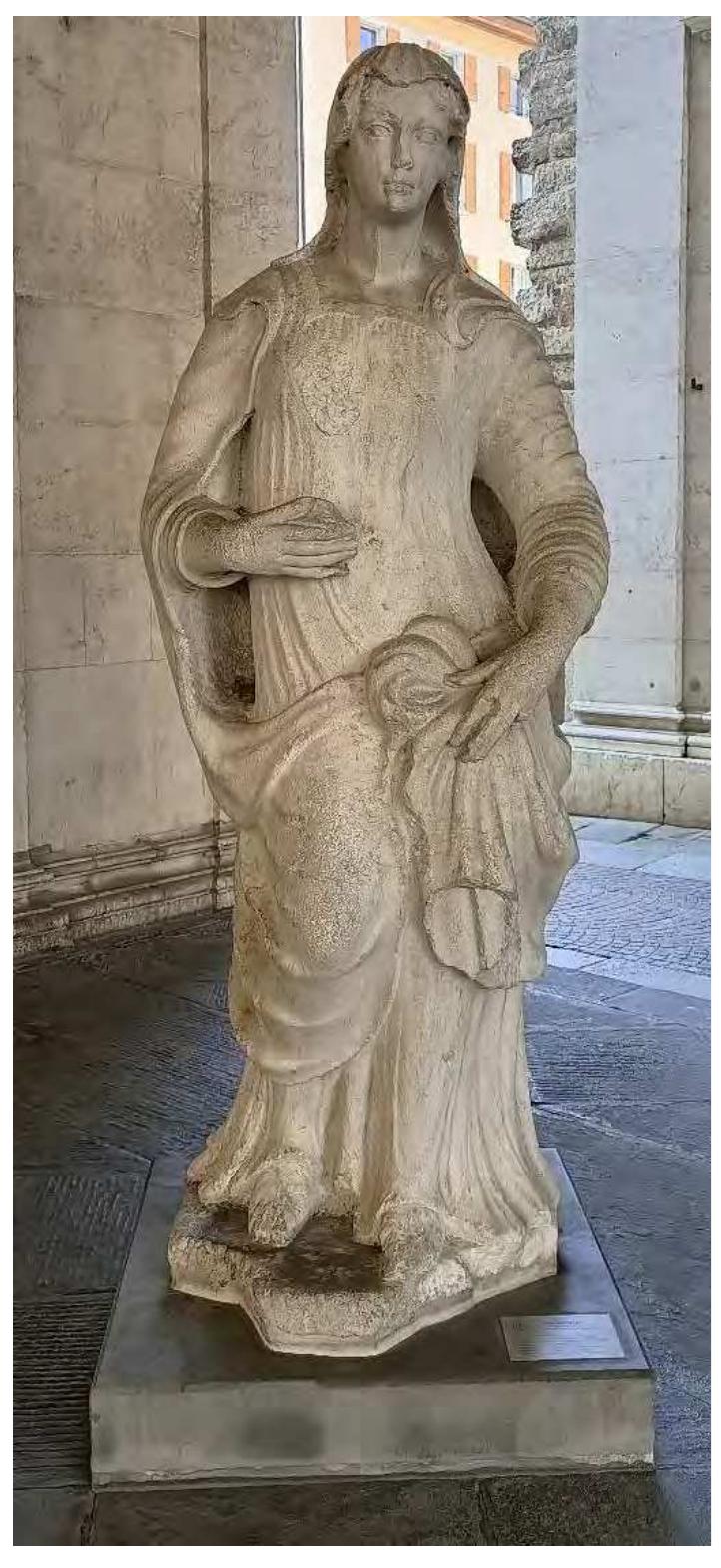 Fig. 5 — Unknown artist, Ludovica della Loggia. Botticino stone, Brescia, Piazza della Loggia, second half of the 16th century. Credits: Enrico Valseriati. 