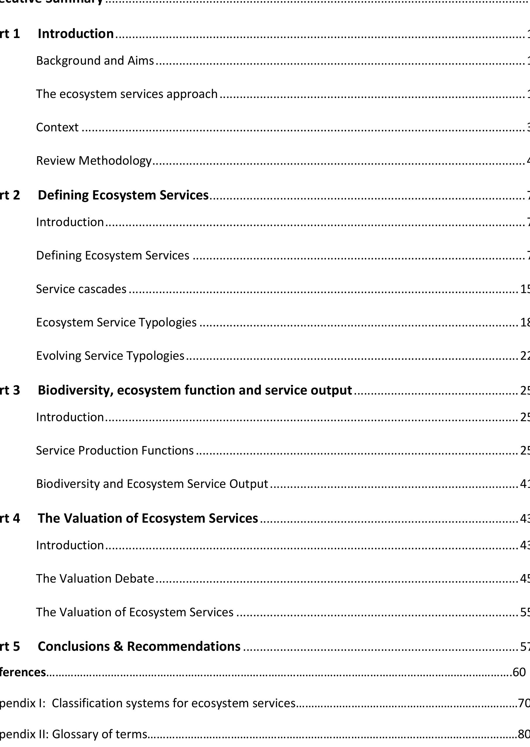 Table 1 - from Methodologies for defining and assessing