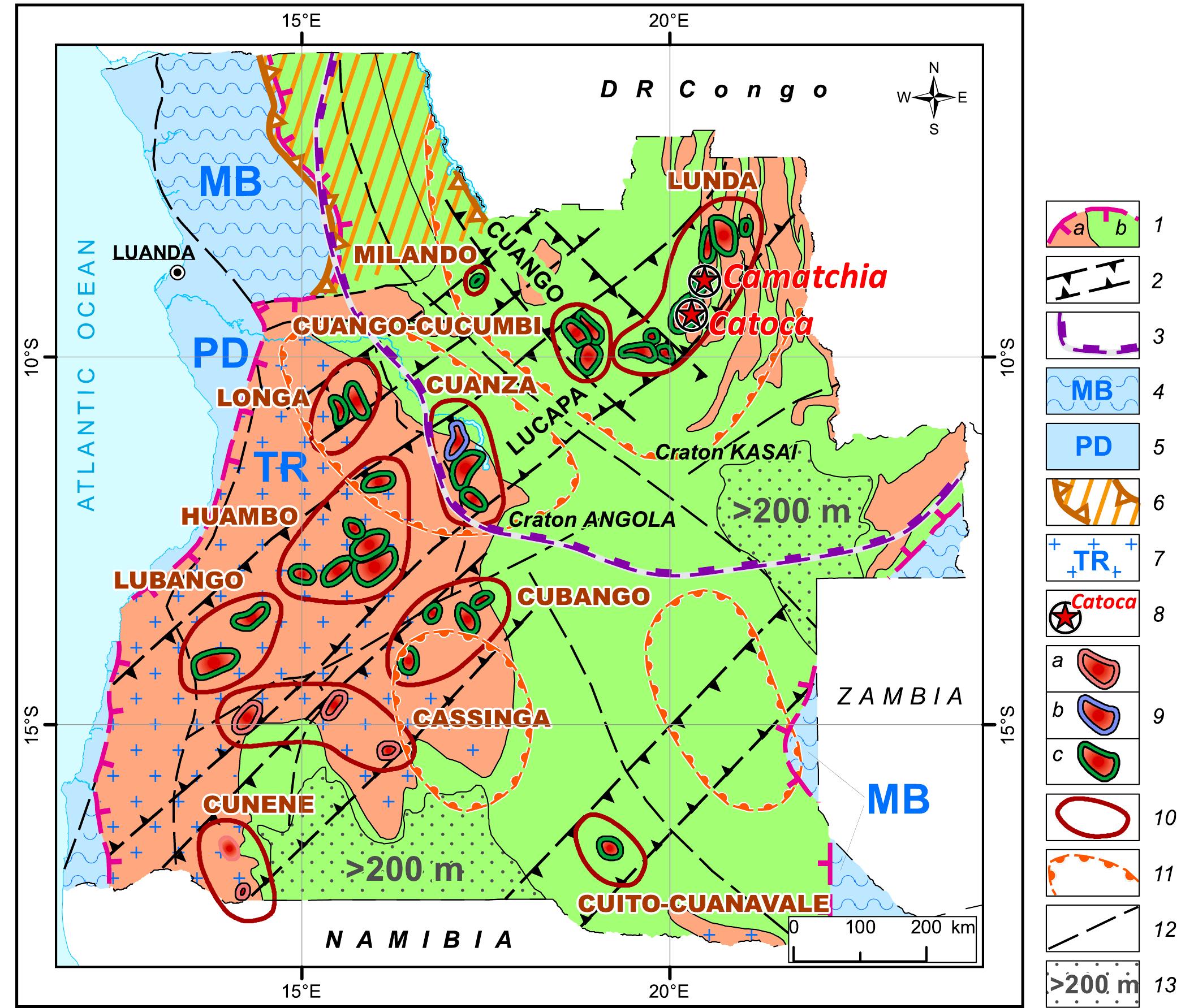 (PDF) Kimberlites distribution in Angola and prospective areas for new ...