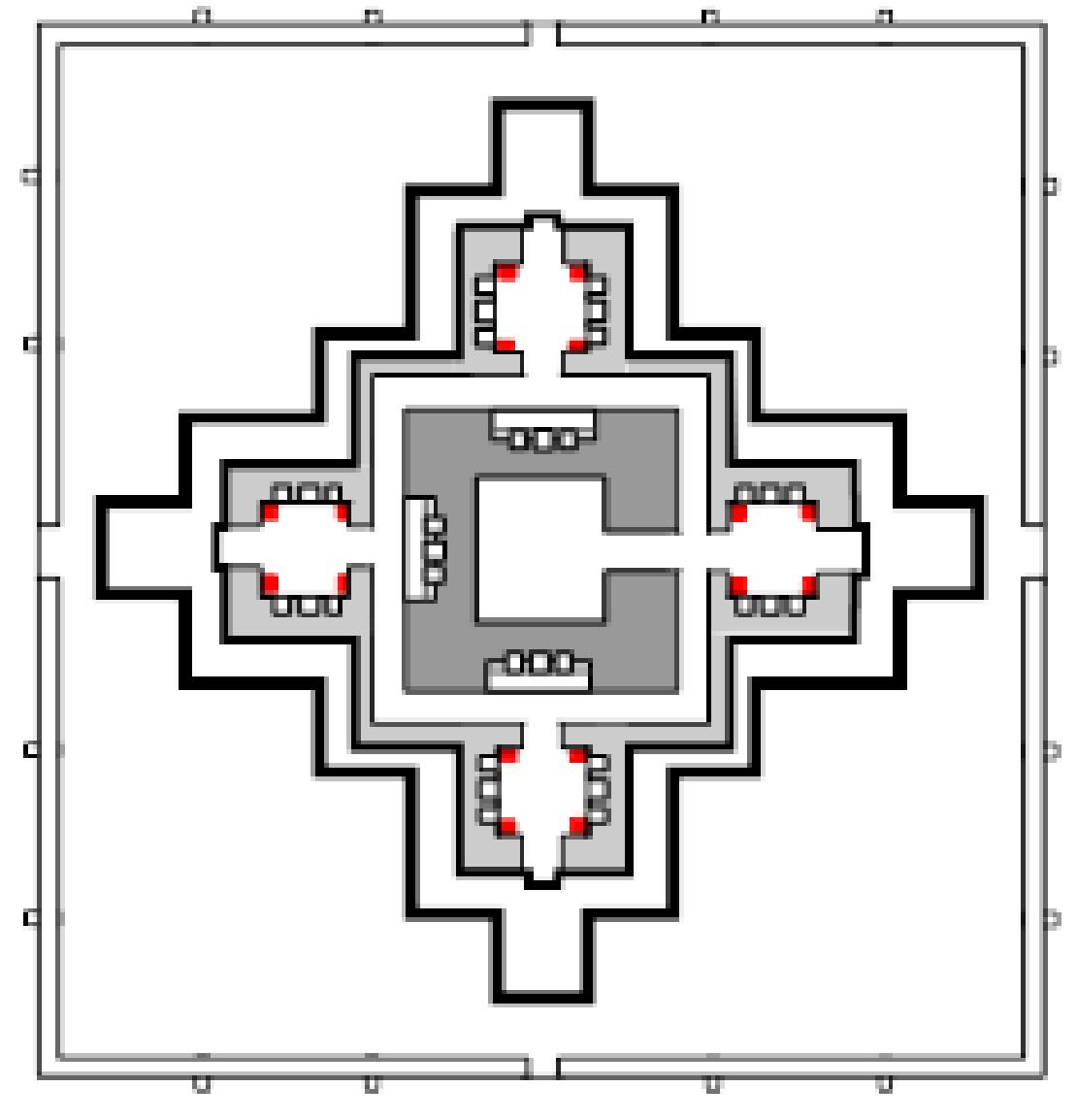 Candi sewu ground plan, principal shrine candi sewu’s