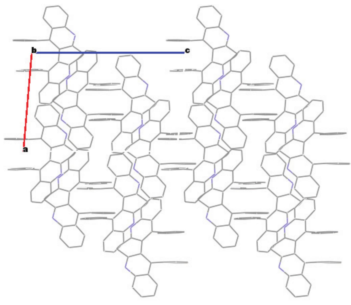 Crystal packing of compound 6; all hydrogen atoms were
