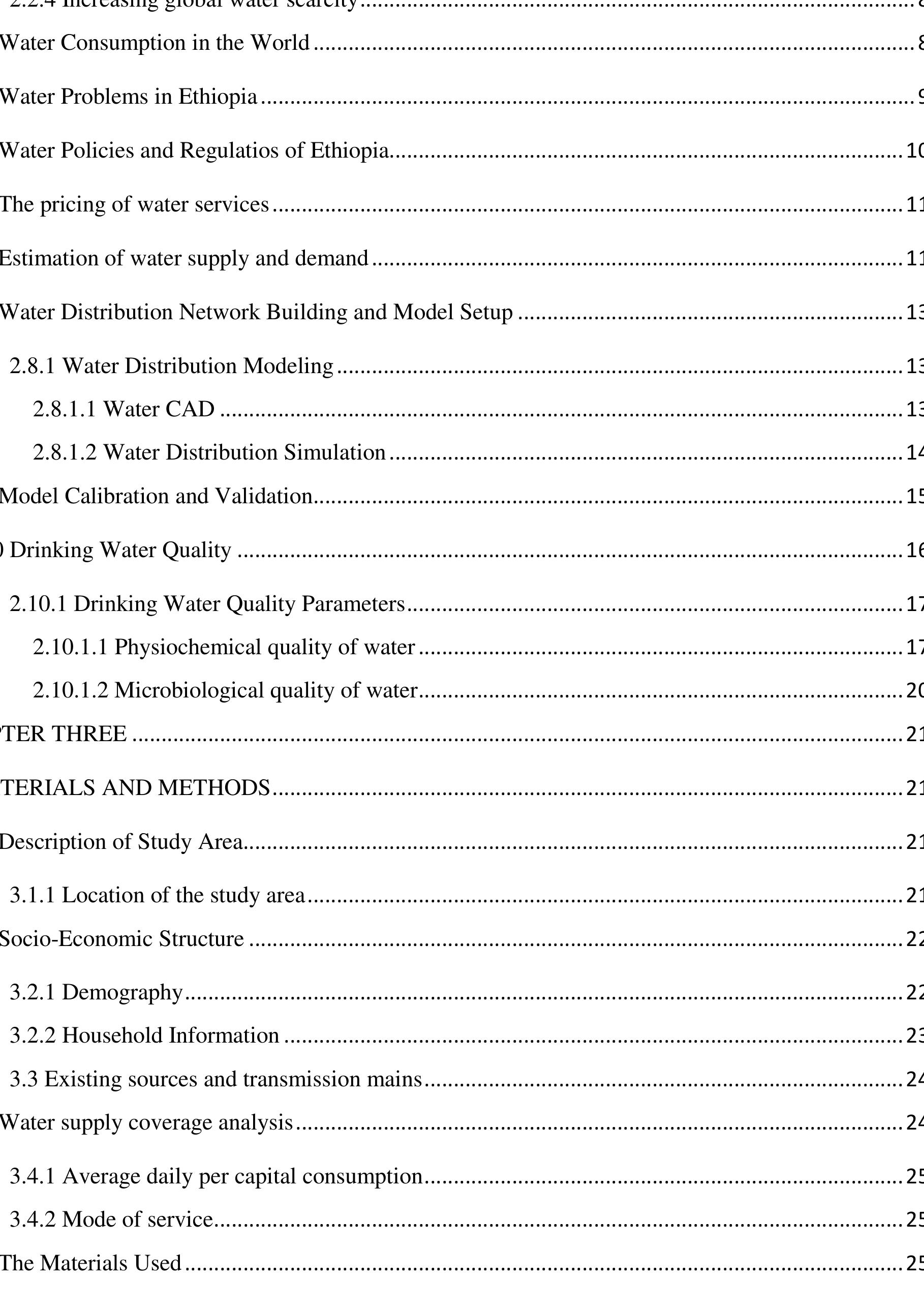 Table 2 - Assessment of Urban Water Supply and Demand