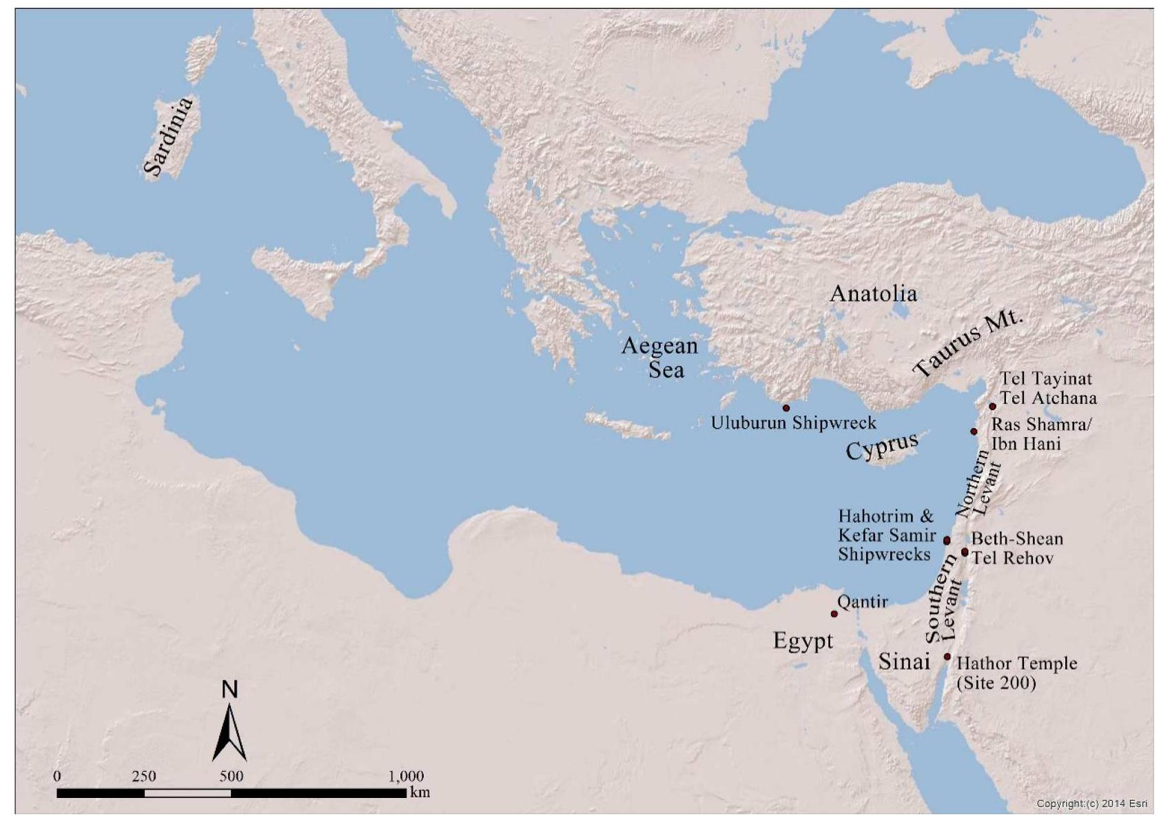 Jasrep Map Map of main sites and regions mentioned in the text.