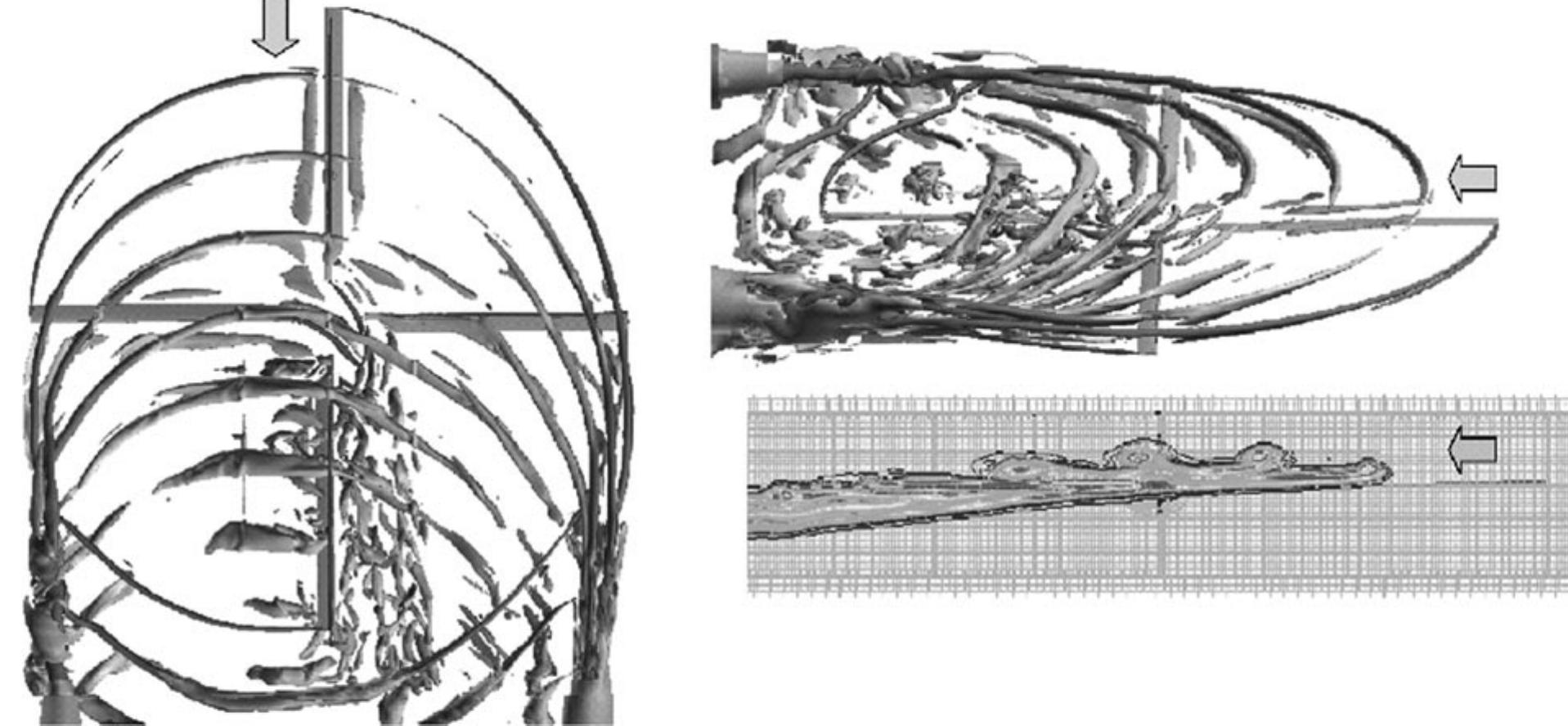 Visualization of hart ii rotor vortex trailers identified by