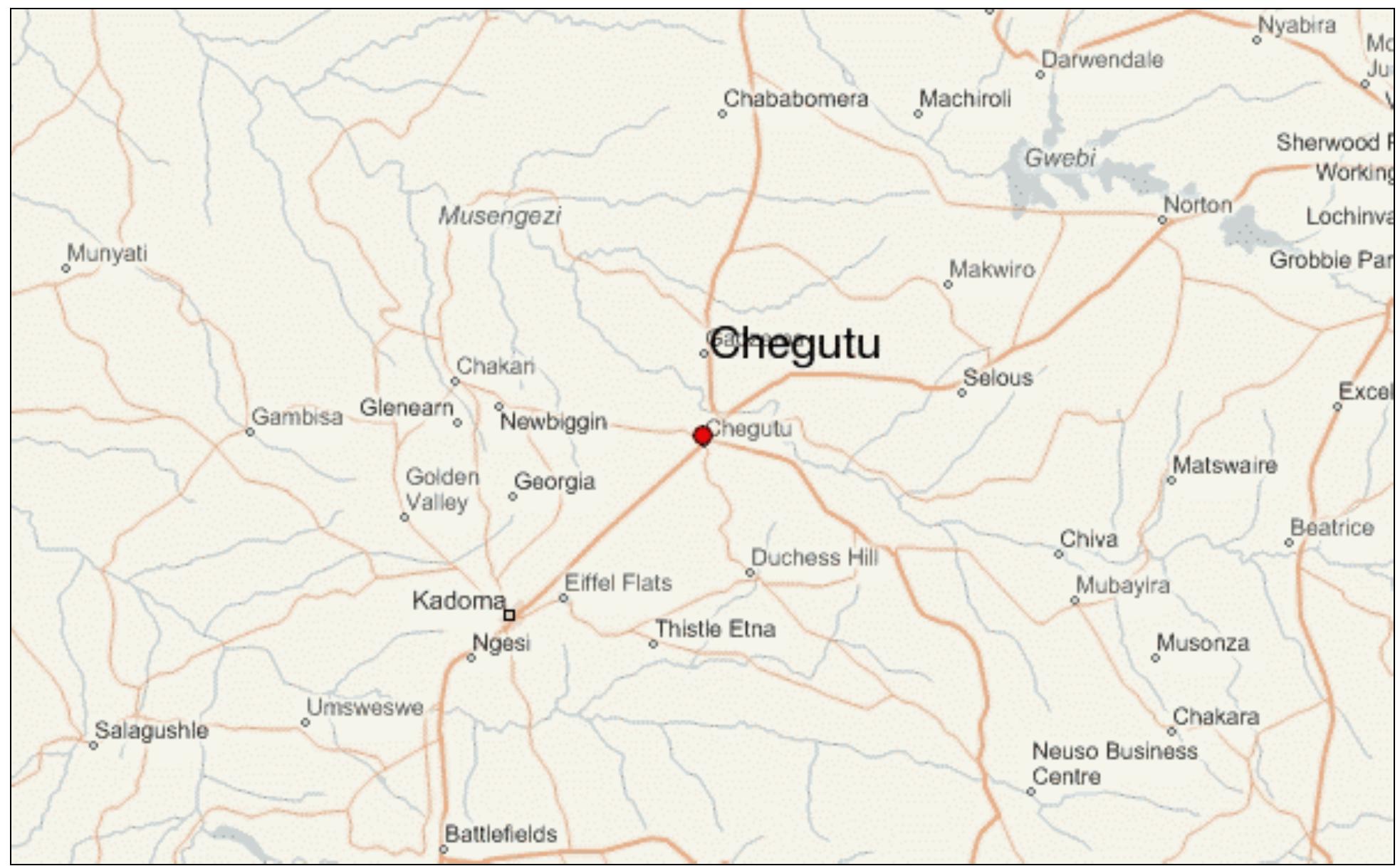 Chegutu Map (PDF) The Effectiveness of Drought Mitigation Strategies in Chegutu ...