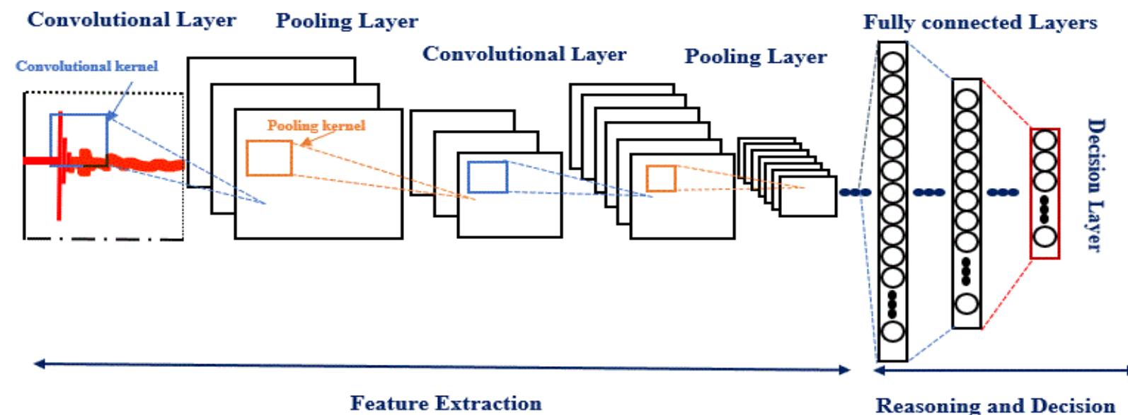 A convolutional neural network’s general structure. a cnn