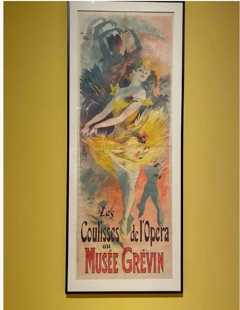 Fig. 2, Jules Chéret, Les Coulisses de l'Opéra au Musée Grévin (Behind the Scenes of the Opera, a display of wax figures at the Musée Grévin), 1891. Color lithograph. Milwaukee Art Museum, Milwaukee. Artwork in the public domain; photograph by the author. [larger image] 