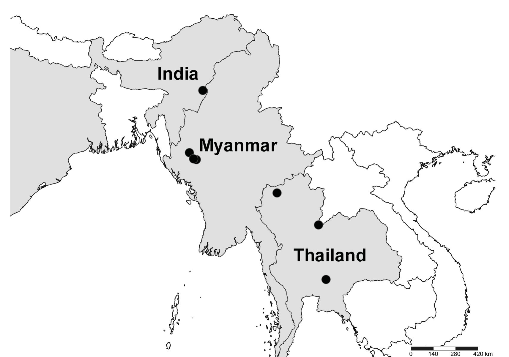 Simplemappr Map.pdf Map showing distribution of h. barikiana, generated using