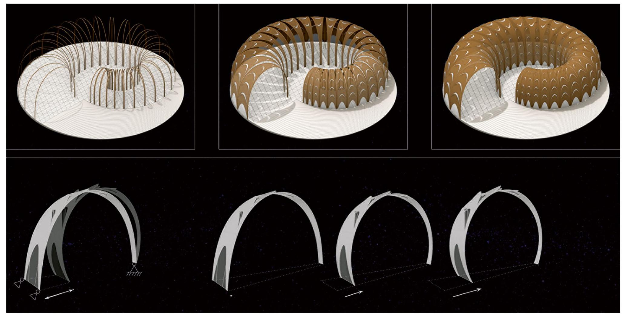 Structural components and hybrid-bending active plate in