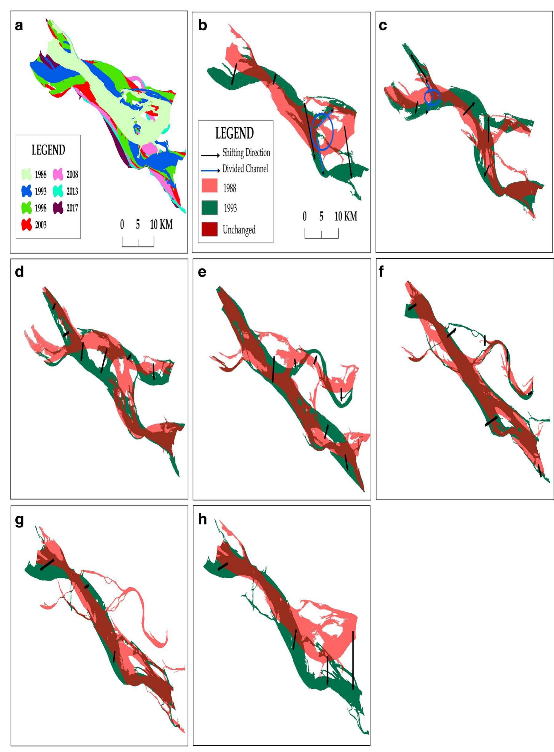 Channel Shifting (PDF) Assessment of bank erosion and channel shifting of Padma River in ...