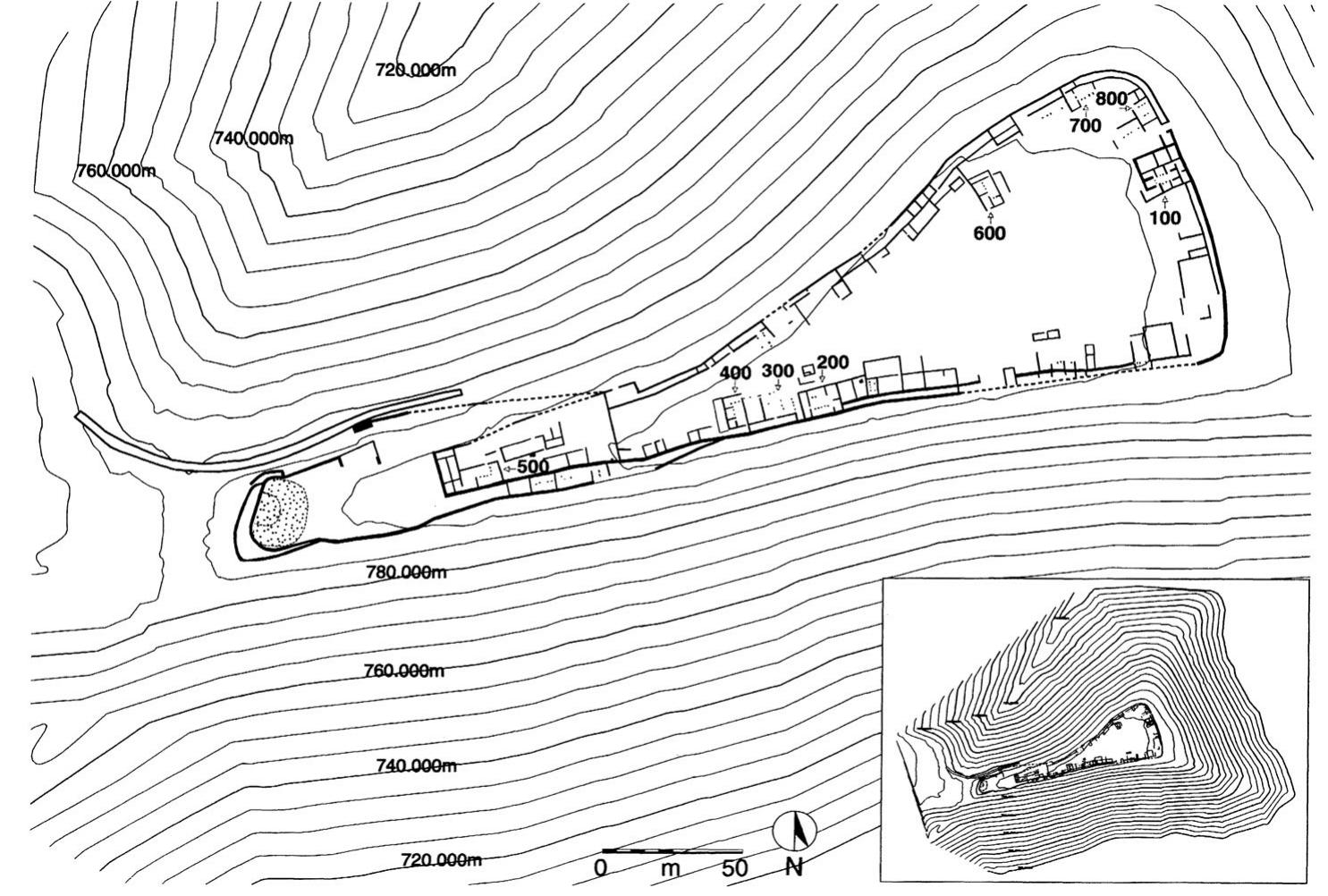 Figure 2. Map of the site of KMA. Routledge 2000.  with a small team. 