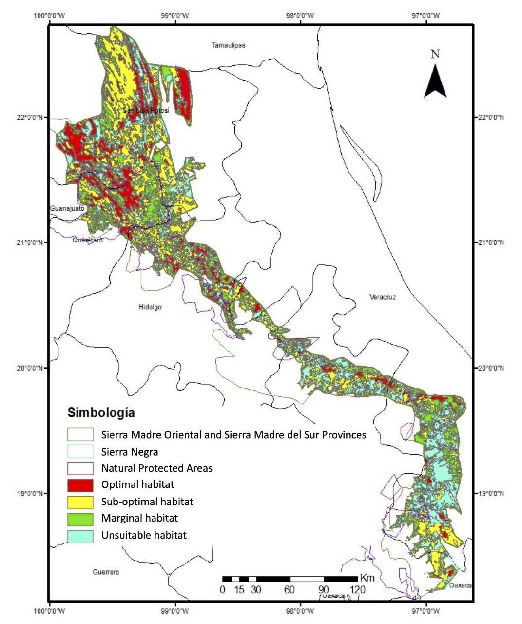 Ocelot Distribution Map (PDF) Potential distribution of the Ocelot (Leopardus pardalis) in ...